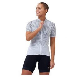 Koszulka rowerowa damska Odlo Stand-up collar ZEROWEIGHT rozpinana. Białe koszulki sportowe damskie ODLO, m, bez wzorów, bez ramiączek. W wyprzedaży za 353.85 zł.