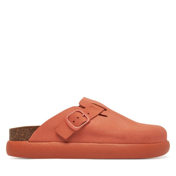 Klapki Scholl. Pomarańczowe klapki damskie Scholl, bez wzorów, bez obcasa, bez zapięcia. Za 349.99 zł.