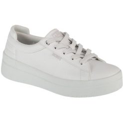 Buty sportowe Sneakersy damskie, Bobs Dvine Sky - Main Step. Białe obuwie sportowe damskie Skechers, bez wzorów, bez zapięcia, trekkingowe. Za 249.99 zł.