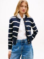 Tommy Hilfiger Kardigan Kobiety Bawełna niebieski, XL. Niebieskie kardigany damskie Tommy Hilfiger, xl, bez wzorów, z bawełny, klasyczne, bez kołnierzyka. Za 479.95 zł.