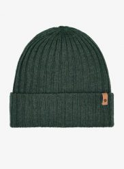 Czapka Fjallraven Byron Hat Thin - dark olive. Zielone czapki damskie Fjällräven, na zimę, bez wzorów, z materiału. Za 222.50 zł.