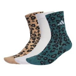 Skarpety Leopard Print Sock 3 Pair Pack. Białe skarpetki damskie Adidas, bez wzorów. Za 99.95 zł.