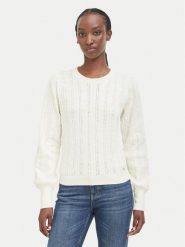 Guess Sweter W6BR44 Z1441 Kremowy Regular Fit. Białe swetry nierozpinane damskie Guess, xl, z aplikacjami, z syntetyku, bez kołnierzyka, bez ramiączek. Za 394.99 zł.
