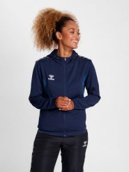 Damska bluza dresowa z kapturem Hummel Authentic Pl. Czerwone bluzy damskie Hummel, xl, bez wzorów, z dresówki, klasyczne, bez ramiączek, z kapturem. Za 249.90 zł.