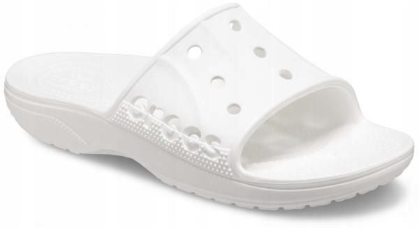 Klapki Dla Dorosłych Crocs Baya II Slide. Czarne klapki damskie Crocs, bez wzorów, z materiału, bez obcasa, bez zapięcia. Za 99.99 zł.