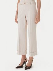 Guess Spodnie materiałowe W6GB17 W1894 Beżowy Regular Fit. Brązowe spodnie materiałowe damskie Guess, z aplikacjami, z materiału. Za 614.99 zł.