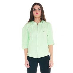 Damska bluza basic 3/4. Zielone bluzy damskie LEONE 1947 APPAREL, l, bez wzorów, z tkaniny, sportowe, bez ramiączek, bez kaptura. W wyprzedaży za 167.70 zł.