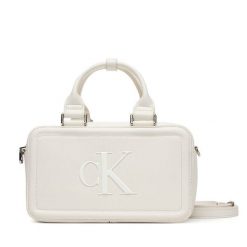 Torebka Calvin Klein. Białe listonoszki damskie Calvin Klein, bez wzorów, bez dodatków. Za 489.99 zł.