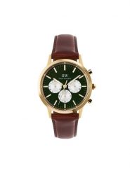 Daniel Wellington Zegarek Iconic Chronograph St Mawes Arctic Panda DW00100876 Brązowy. Brązowe, analogowe zegarki męskie Daniel Wellington, bez wzorów. Za 1,179.00 zł.