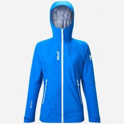 Kurtka trekkingowa damska Millet Seneca GoreTex 3L Jkt active fit wodoodporna. Niebieskie kurtki sportowe damskie Millet, l, bez wzorów, z gore-texu, bez ramiączek, trekkingowe, gore-tex. Za 1,599.00 zł.