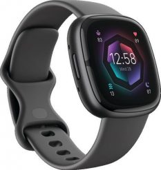 Smartwatch Fitbit Sense 2 Czarny (FB521BKGB). Czarne zegarki smartwatch FitBit, bez wzorów. Za 942.44 zł.
