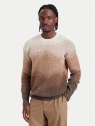 KARL LAGERFELD Sweter 655025 564307 Brązowy jasny Regular Fit. Brązowe swetry męskie KARL LAGERFELD, l, bez wzorów, z syntetyku, bez kołnierzyka, bez ramiączek. Za 939.99 zł.