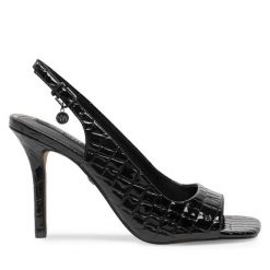 Sandały Nine West. Czarne sandały damskie Nine West, bez wzorów, bez obcasa, na szpilce, bez zapięcia. Za 239.99 zł.