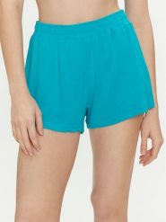 Calvin Klein Swimwear Szorty materiałowe KW0KW02441 Turkusowy Regular Fit. Niebieskie szorty damskie Calvin Klein Swimwear, bez wzorów, z materiału. Za 132.99 zł.