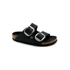 Klapki Birkenstock Arizona Z Dużą Klamrą Damskie. Czarne klapki damskie Birkenstock, bez wzorów, z gumy, bez obcasa, bez zapięcia. Za 906.00 zł.