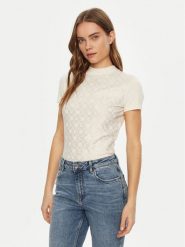 Guess T-Shirt W5RI15 J1314 Biały Regular Fit. Białe t-shirty damskie Guess, xl, z aplikacjami, z bawełny, bez kołnierzyka, bez ramiączek. Za 149.99 zł.