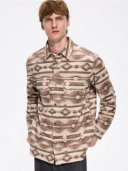 Koszula comfort fit - beżowy. Brązowe koszule męskie Reserved, l, bez wzorów, z tkaniny, bez kołnierzyka, bez ramiączek. Za 139.99 zł.