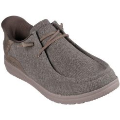 Buty sportowe męskie Skechers Melson Coronado. Szare buty sportowe męskie Skechers, bez wzorów, z tkaniny, bez zapięcia. Za 289.99 zł.