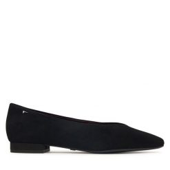 Baleriny Tamaris. Czarne balerinki damskie Tamaris, bez wzorów, bez obcasa, bez zapięcia. Za 324.99 zł.