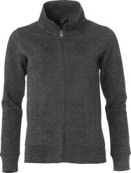 Clique Classic Cardigan Women – kardigan dresowy, anthracite melange. Szare kardigany damskie CLIQUE, s, bez wzorów, z bawełny, klasyczne, bez kołnierzyka. Za 213.04 zł.