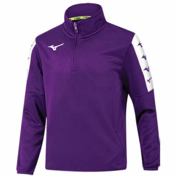 Bluza Mizuno Nara TT. Fioletowe bluzy męskie Mizuno, bez wzorów, sportowe, bez ramiączek, bez kaptura. Za 191.00 zł.