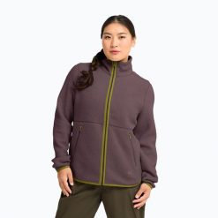 Bluza polarowa damska Jack Wolfskin Lite Curl Full Zip. Fioletowe bluzy damskie Jack Wolfskin, m, bez wzorów, z materiału, bez ramiączek, bez kaptura. Za 509.99 zł.
