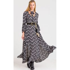 SUKIENKA Twinset. Czarne sukienki damskie Twinset, na co dzień, z aplikacjami, z koronki, bez kołnierzyka, bez ramiączek, maxi, proste. Za 1,339.00 zł.