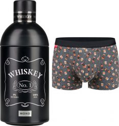 Soxo Bokserki męskie Whiskey w butelce idealny pomysł na prezent XL. Bokserki męskie Soxo, bez wzorów. Za 59.99 zł.