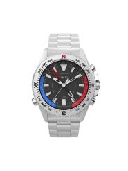 Timex Zegarek TW2V41800 Srebrny. Szare, analogowe zegarki męskie Timex, bez wzorów, srebrne. Za 759.99 zł.