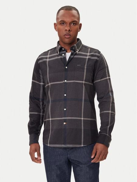 Barbour Koszula Dunoon MSH4980GY38 Szary Regular Fit. Szare koszule męskie Barbour, m, bez wzorów, z bawełny, bez kołnierzyka, bez ramiączek. Za 319.99 zł.