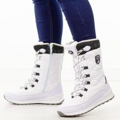 Białe zimowe śniegowce damskie z membraną American Club Softshell Sn88/25. Białe śniegowce damskie American CLUB, z jeansu, bez zapięcia. Za 259.00 zł.