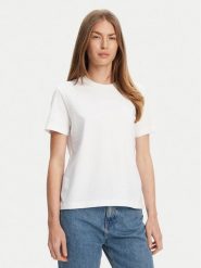Calvin Klein T-Shirt LV044C905G Biały Regular Fit. Białe t-shirty damskie Calvin Klein, l, bez wzorów, z bawełny, bez kołnierzyka, bez ramiączek. Za 119.99 zł.
