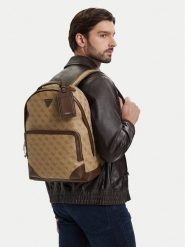 Guess Plecak podróżny HMMIII P6211 Brązowy. Brązowe plecaki męskie Guess, z aplikacjami, ze skóry. Za 499.99 zł.