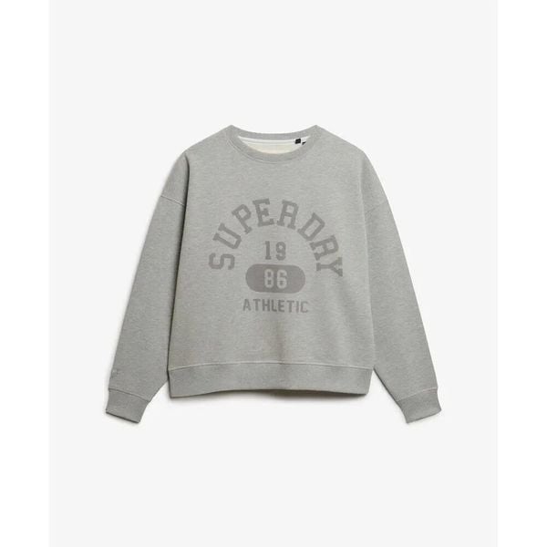 Bluza damska Superdry Athletic Essentials. Szare bluzy damskie Superdry, uniwersalny, bez wzorów, z dresówki, eleganckie, bez ramiączek, bez kaptura. Za 270.55 zł.