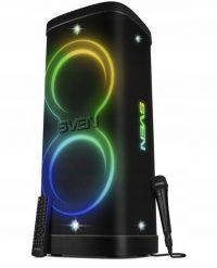 Głośnik Sven przenośny czarny 300W Bluetooth TWS FM USB microSD IPX4. Czarne głośniki przenośne Sven. Za 1,071.67 zł.