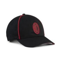 Czapka z daszkiem AC Milan KING PUMA. Czarne czapki damskie Puma, na jesień, bez wzorów, z bawełny, sportowe. Za 79.99 zł.
