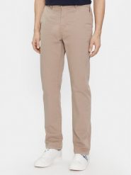 Napapijri Chinosy Puyo NP0A4H1F Beżowy Slim Fit. Brązowe eleganckie spodnie męskie Napapijri, bez wzorów, z bawełny. Za 709.99 zł.