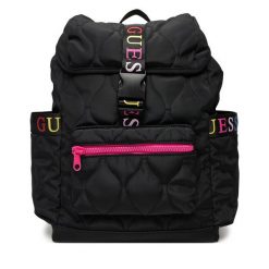 Plecak Guess. Czarne plecaki damskie Guess, z aplikacjami. Za 439.99 zł.