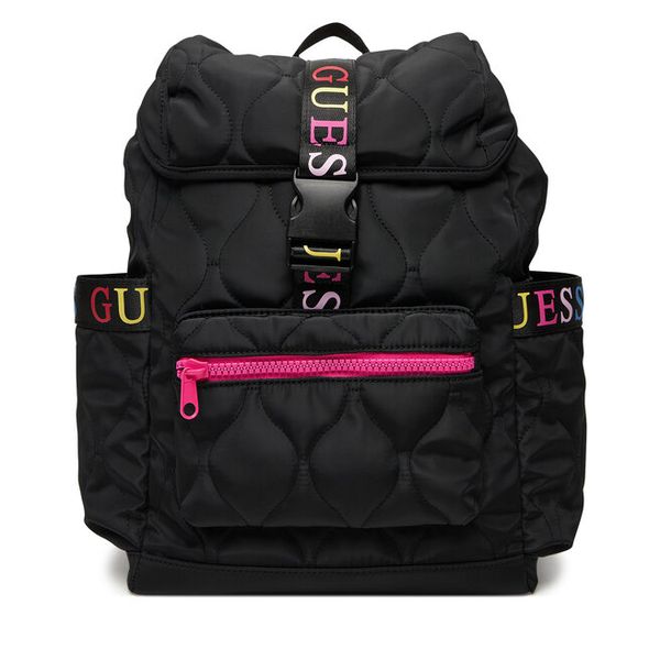 Plecak Guess. Czarne plecaki damskie Guess, z aplikacjami. Za 439.99 zł.