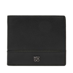 Portfel HUGO. Czarne portfele męskie Hugo, bez wzorów. Za 449.99 zł.