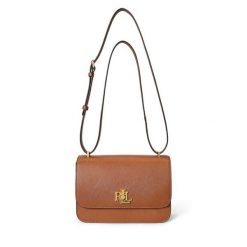 Torebka LAUREN RALPH LAUREN. Brązowe listonoszki damskie Lauren Ralph Lauren, bez wzorów, bez dodatków. Za 1,209.00 zł.