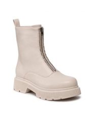 DeeZee Botki WS5956-02 Beżowy. Brązowe botki damskie DeeZee, bez wzorów, ze skóry, bez obcasa, na płaskiej podeszwie, bez zapięcia. Za 129.99 zł.