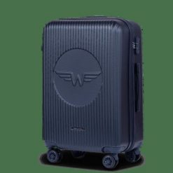 Walizka średnia Wings Swallow 3.0 BLUE 24". Niebieskie walizki damskie Wings, bez wzorów, z kauczuku, średnie. Za 218.40 zł.