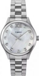 Zegarek damski Timex TW2W85300 CYRKONIE srebrny. Szare zegarki damskie Timex, srebrne. Za 1,042.39 zł.