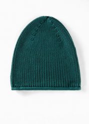 Czapka z czystej bawełny. Zielone czapki damskie bonprix, bez wzorów, z bawełny. Za 52.99 zł.