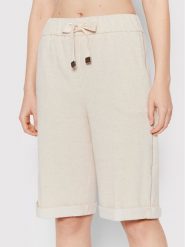 Peserico Szorty materiałowe P04032J0 Beżowy Regular Fit. Brązowe szorty damskie Peserico, bez wzorów, z bawełny. Za 1,769.00 zł.