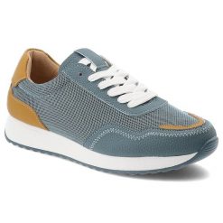 Niebieskie Sneakersy S.Barski Wygodne Obuwie Damskie. Niebieskie sukienki damskie S.BARSKI, na co dzień, l, bez wzorów, ze skóry, eleganckie, bez kołnierzyka, bez ramiączek, dopasowane. Za 186.99 zł.