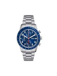 Fossil Zegarek Sport Tourer FS6047 Srebrny. Szare, analogowe zegarki męskie FOSSIL, bez wzorów, srebrne. Za 939.99 zł.