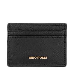 Etui na karty kredytowe GINO ROSSI. Czarne portfele damskie Gino Rossi. Za 39.99 zł.