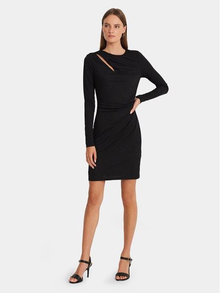 Lauren Ralph Lauren Sukienka koktajlowa 253926430001 Czarny Slim Fit. Czarne sukienki damskie Lauren Ralph Lauren, bez wzorów, z syntetyku, wizytowe, bez kołnierzyka, bez ramiączek. Za 609.99 zł.